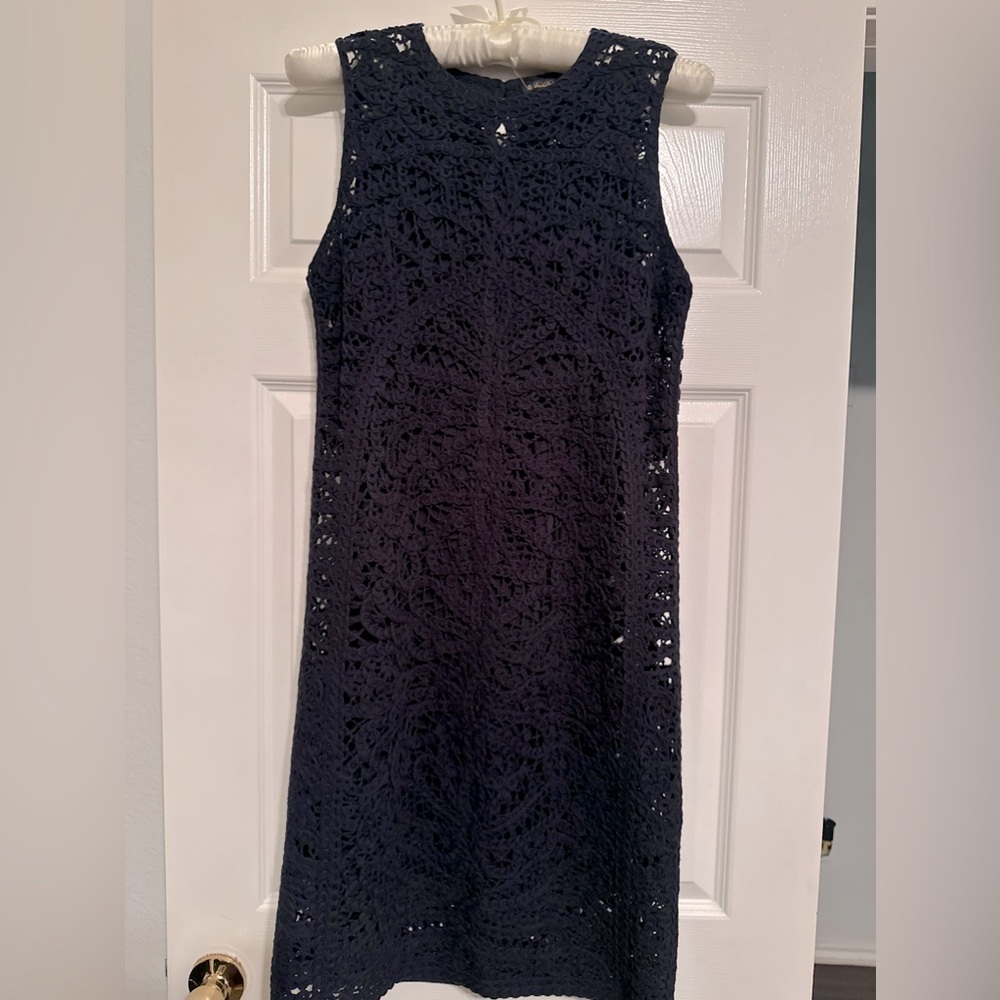 Brooks Brothers Women’s Crochet Dark Navy Dress